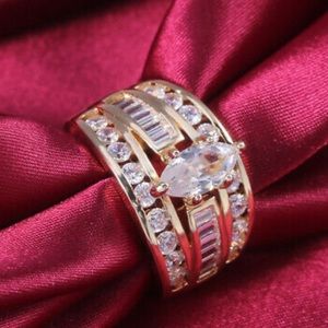 NWT Engagement 18K Gold plated Ring